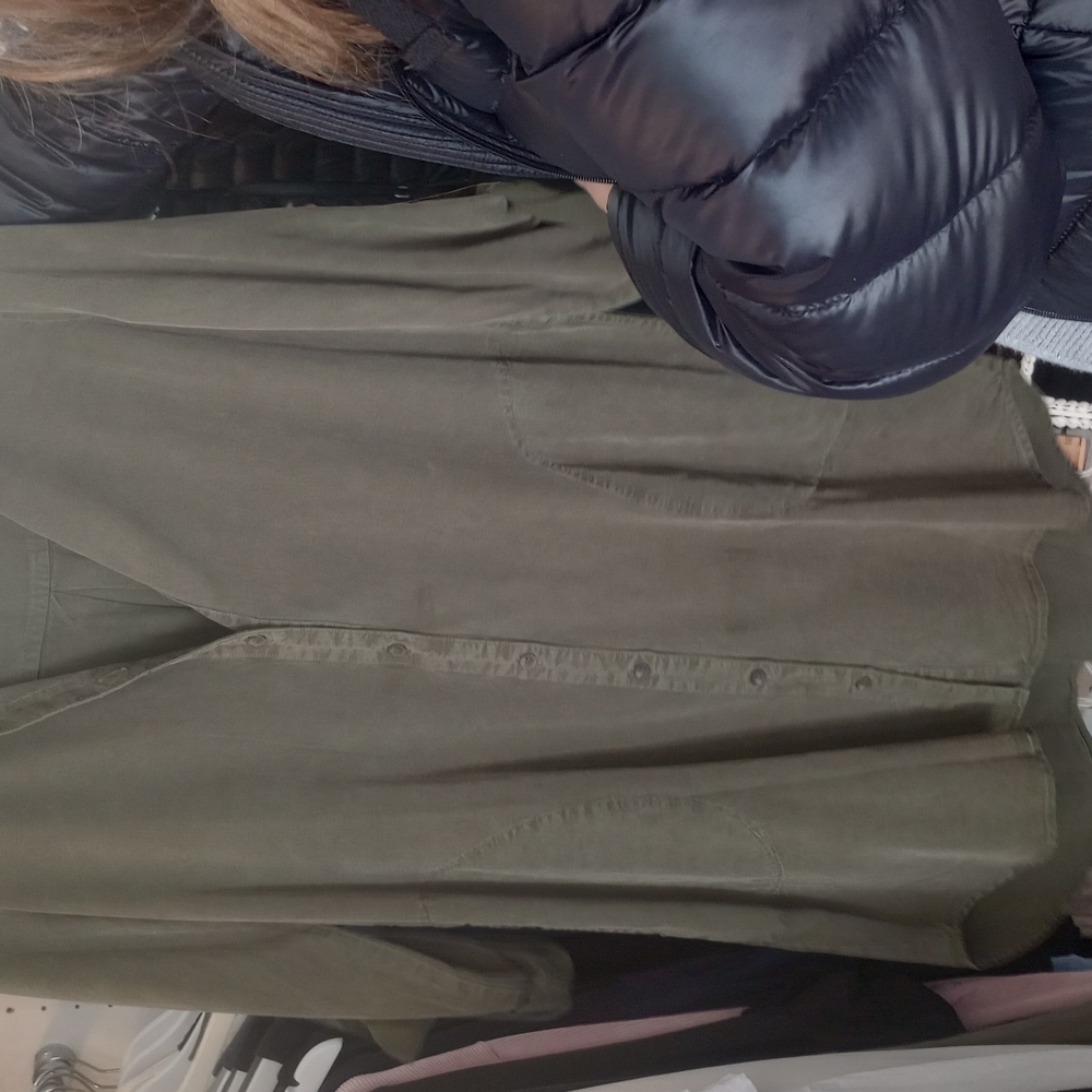 Olive Green Button-Up Shirt